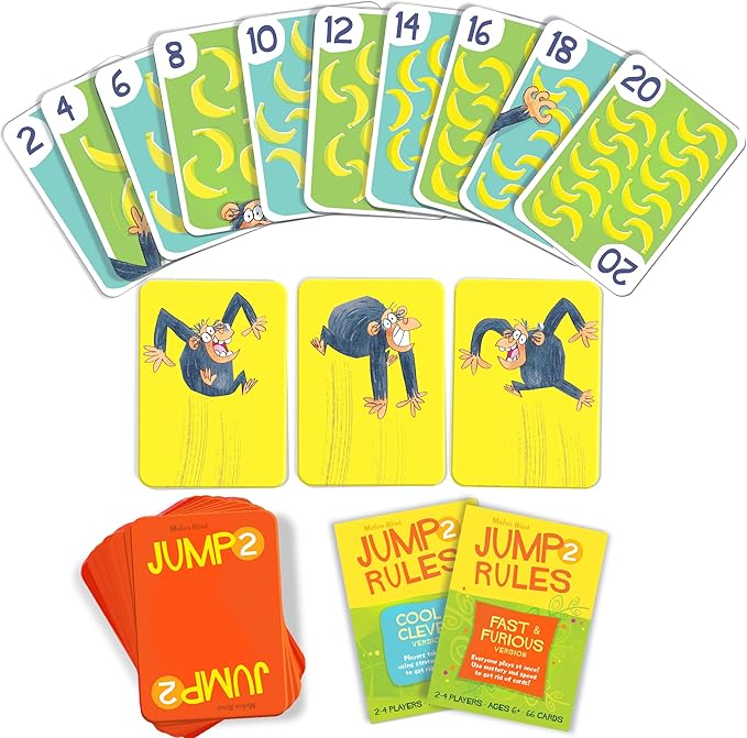 Melon Rind Jump 2, Math Game for Kids Learning Multiples of 2, Lively Card Game, a Fun Math Activity for Boosting Confidence, Quick and Easy Screenless Fun, Ages 6+