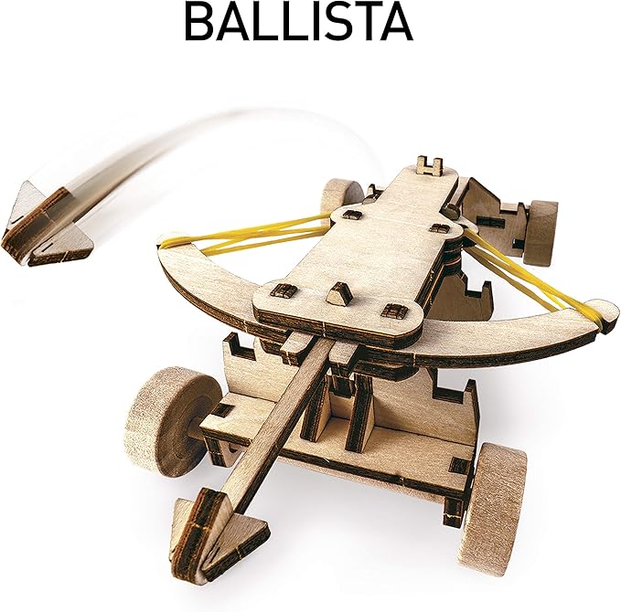 NATIONAL GEOGRAPHIC Da Vinci Model Kit - Catapult Kit for Kids, 3D Puzzle Building Toy for Boys and Girls, Wood Building Kit for Kids, A Great STEM Project, Engineering Model Kit (Amazon Exclusive)