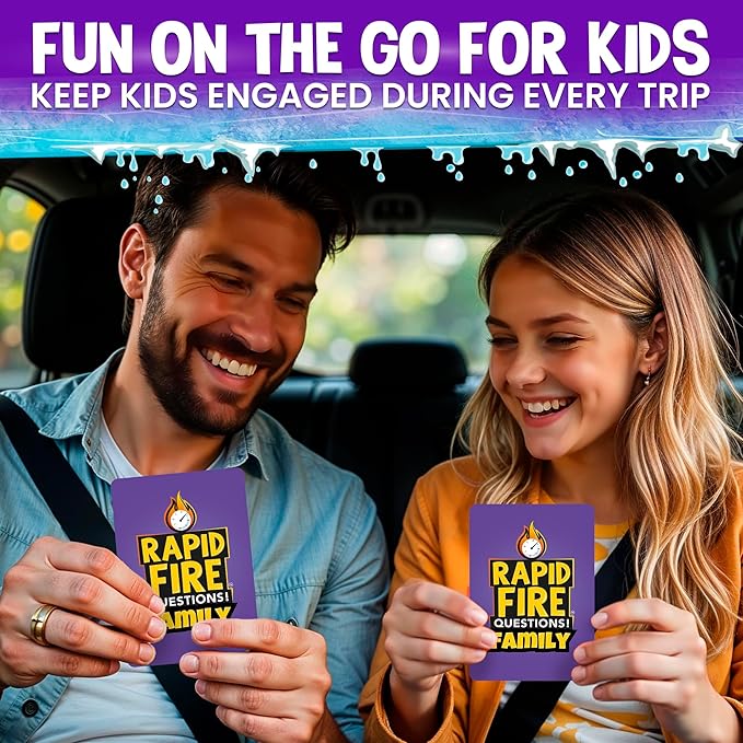 QUOKKA Family Conversation Cards Game - Break The Ice Game for Kids and Families - Icebreaker Cards with 500+ Questions - Family Game for Kids 8-12 - Perfect for Families Games Night I Travel Version