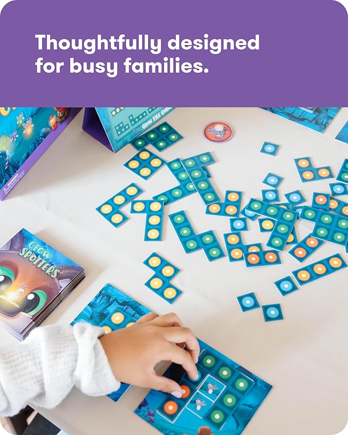 SimplyFun Glow Spotters - A Visual and Adventurous Math Game for Kids, Earn Your Firefly Badge with Addition - 1 to 4 Players, for Kids Ages 5 & Up