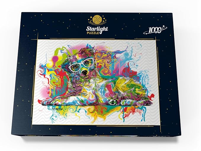 MyPuzzle Curious Pup - Premium 1000 Piece Jigsaw Puzzle for Adults