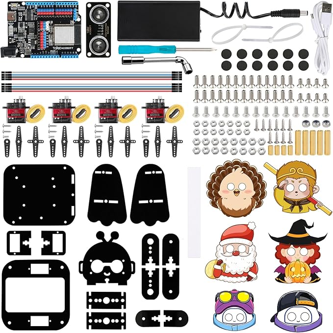 ACEBOTT Robotics for Kids Ages 12-16，Bionic Biped Robot Kit for Arduino ESP32, STEM Science Kits, Cool Engineering Building Toys, Science Coding Kit for 12+ Boys Girls Teens and Adults Unique Gifts