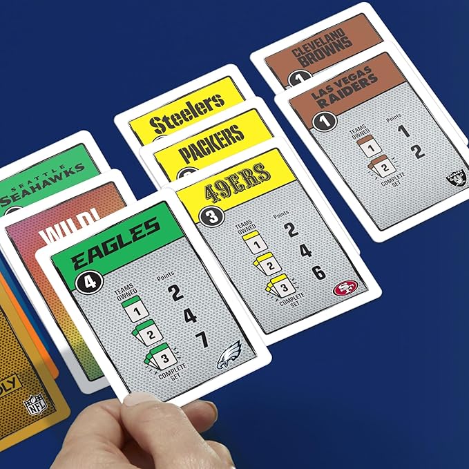 Monopoly Deal NFL Edition Game | Officially Licensed NFL Card Game for Families and Kids | Ages 8+ | 2-5 Players | 15 Mins. | Football Games