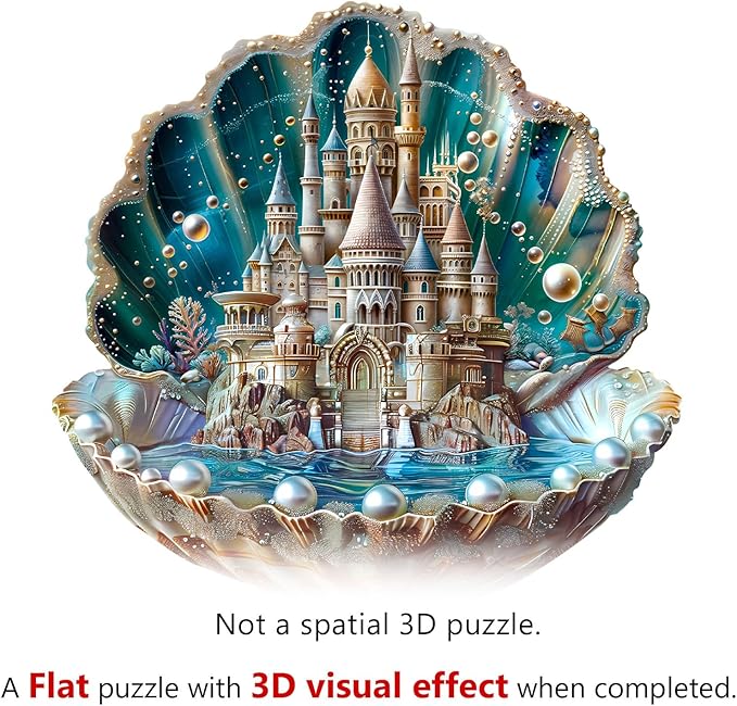 Wooden Puzzles for Adults - Pearlspire Citadel Wood Puzzles Adult - Unique Animal Shape Wooden Jigsaw Puzzles for Adults - Birthday Gifts for Puzzle Lovers, Family (11.4 * 11.1in)