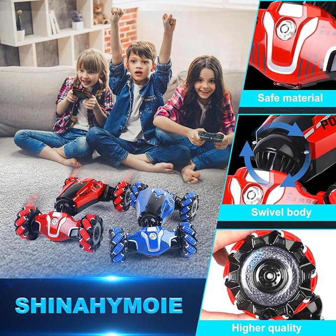 RC Car,RC Stunt Car, 2.4 GHz Remote Control Gesture Sensing Toy Car Hand Control Stunt RC car Toys for Children Aged 3-12 Years, Birthday Presents