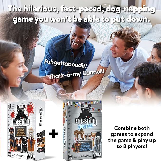 BOSS DOG GAMES Boss Dog International Stand Alone Game or Expansion Play for Boss Dog The Card Game - Simple, Strategic Card Game for Kids, Adults & Family - Parties, Trips, Game Night - Ages 7+