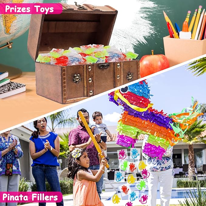 200PCS Glitter Sticky Hand Party Favors for Kids Birthday Supplies Goodie Bag Stuffers Classroom Treasure Box Carnival Prizes Bulk Goody Treat Gift Trinkets Stuff Pinata Fillers Mini Stretchy Toys