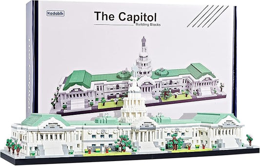 Architecture Series Mini Bricks for Adults and Teens,US Capitol Model Construction 3630 PCS,Micro Blocks Set,Landmark Model