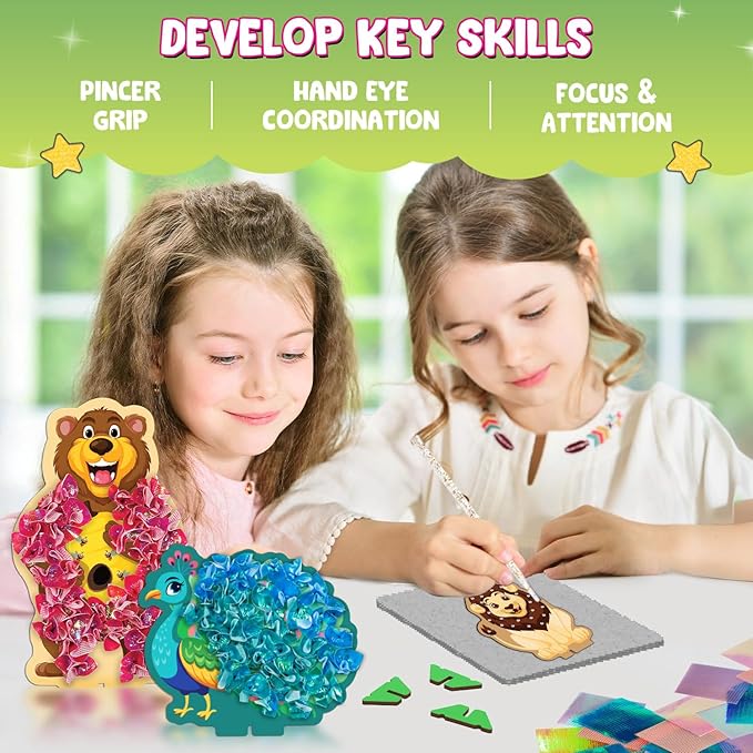 Smartivity Poke ‘n’ Create DIY Kit for Kids 4 to 10 Years, Creative Birthday Gift for Girls & Boys Age 4-5-6-7-8-9-10, DIY Art & Craft Activity Kit
