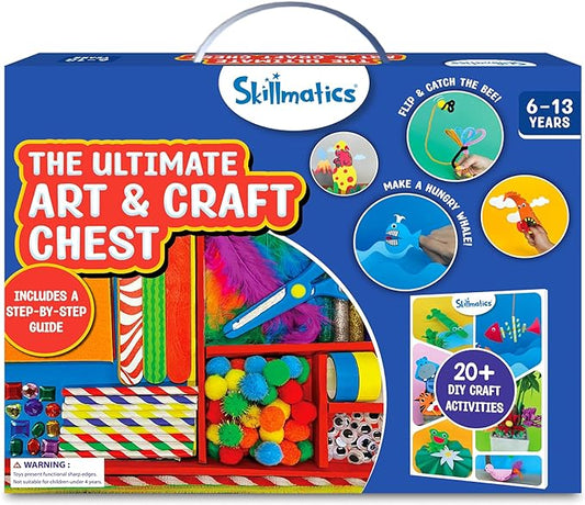Skillmatics Ultimate Art & Craft Kit for Kids - 2000+ Pieces, DIY Craft Supplies with Step-by-Step Guide, Creative Activity Set & Gifts for Girls & Boys Ages 6, 7, 8, 9, 10, 11, 12, 13