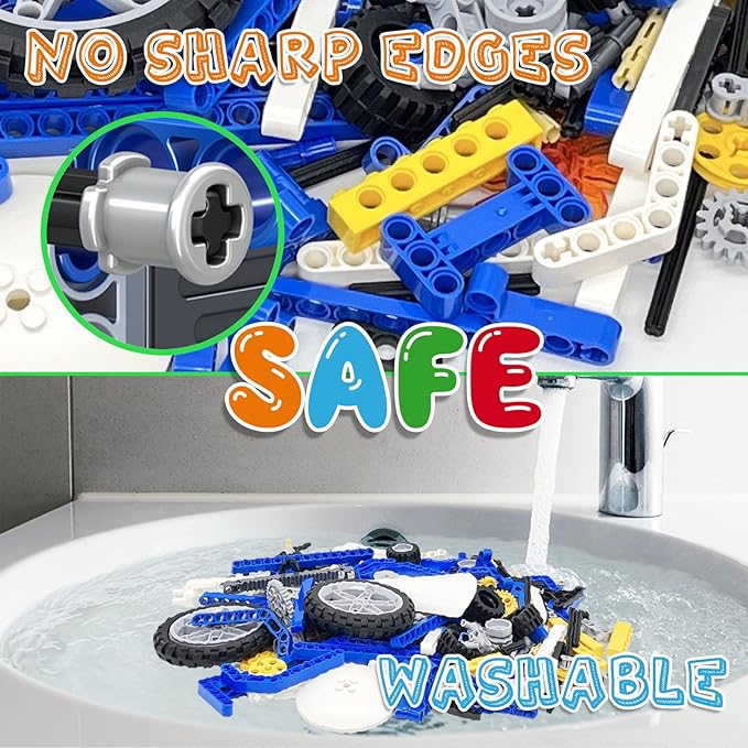 50-in-1 STEM Building Toys, 325 PCS Building Blocks Construction Engineering Kits for Kids Ages 6-12, Learn Mechanical & Physics Principles Creative Educational Birthday for Boys Girls