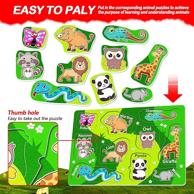 4 Pack 40 Pieces Felt Zoo Land Animals Forest Toys for Toddlers Sorting Busy Board Montessori Matching Game Jigsaw Educational Preschool Early Learning Skills Batter Than Wooden Toy Gift for Kids