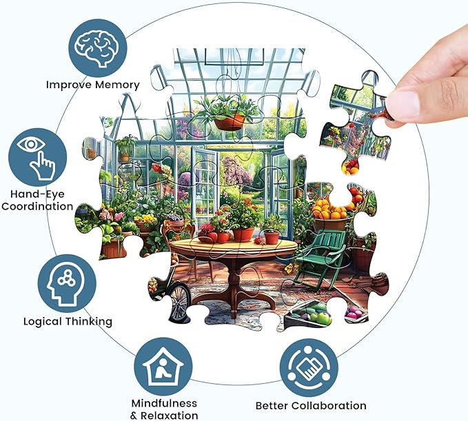 500 Piece Puzzles for Adults,Jigsaw Puzzles 500 Pieces Garden Plants Puzzle for Adults Senior Fruit Puzzle Games Premium Cardboard Home Decors Family Challenge Toys Gift