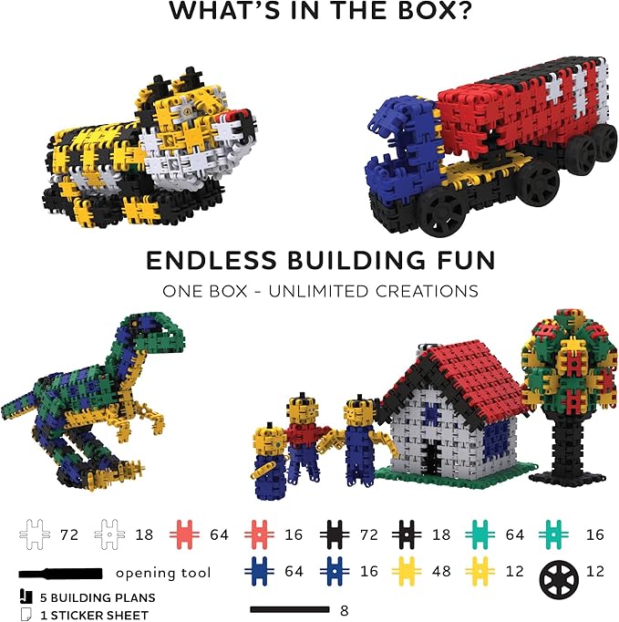 Nano Clics Creative Builders 500, Construction Toys for Children Ages 8 and up, Creative Educational Toys in a 500 Piece Set, Building Blocks for Girls and Boys, Durable Toys