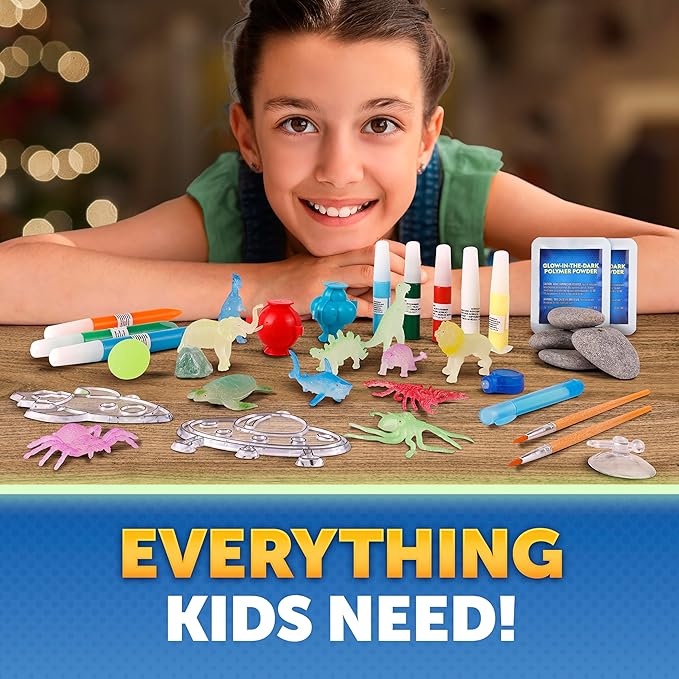 Blue Marble Glow In The Dark Advent Calendar 2025 – Christmas Countdown Calendar with 24 Science Activities, Experiments & Animal Figures | Fun & Educational Kids Advent Calendar