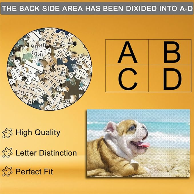 Custom Puzzle, Personalized Puzzle from Photos, Customized Puzzle 120/200/300/500/1000/1500 Pieces for Family, Christmas, Pet, Birthday, Wedding Gift