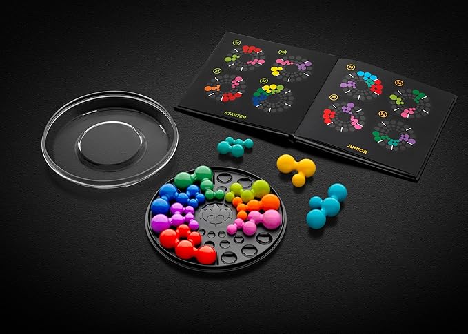 SmartGames IQ Deluxe: Circle - A New IQ Series in a Sleek Travel Case Featuring 120 Challenges for Ages 14 - Adult