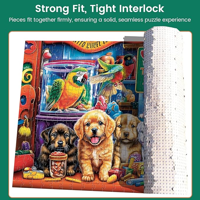 300 Piece Puzzles for Adults,Unique Fun Animal Jigsaw Puzzles 300 Piece for Adults Kids Seniors,Animal Pet Lover Puzzle for Kids Ages 8-10 10-12,Challenging Puzzles Perfect for Game Nights,20.5*15 In