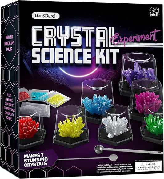 Dan&Darci Crystal Growing Kit for Kids - Science Experiments Gifts for Boys & Girls Ages 8-14 Year Old - Toys Teen Age Boy/Girl Arts & Crafts Kits - Cool Projects Ideas 8 9 10 11 12 Yr Olds
