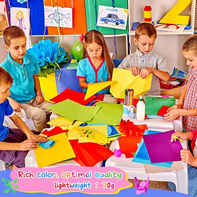 500 Sheets Bulk Construction Paper Assorted Colors Back to School Supplies 9 x 12 Inches Art Lightweight Classic Paper Craft for Kids Adults Holiday Drawing Projects Home Classroom