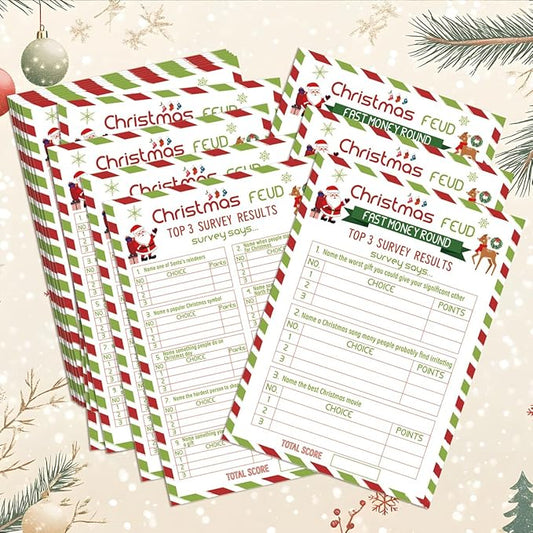 Christmas Family Feud Game, Christmas Party Games, Christmas Games for Family Party, Christmas Games for Adults, Christmas Party Activity-CHMTXF01