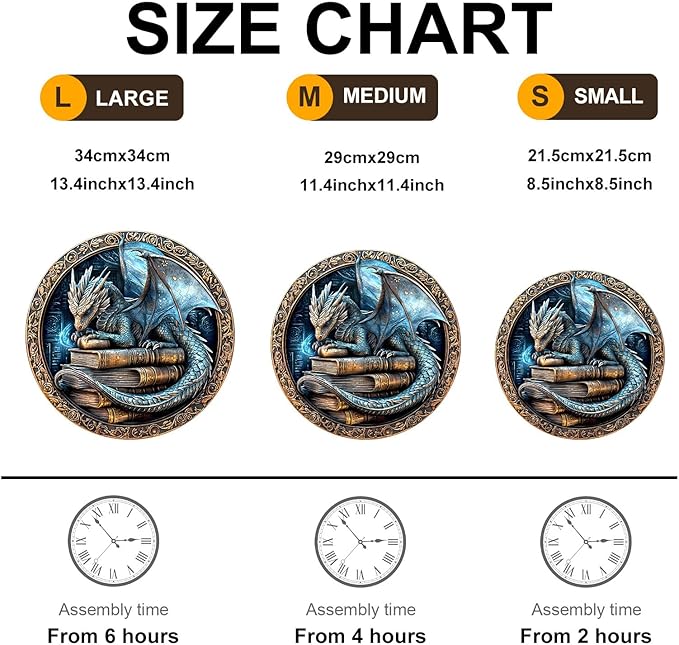 WOODBESTS Wooden Puzzles for Adults, Ancient Protector Wood Puzzles Adult(300 Pieces, L, 13.4 * 13.4in), Unique Shape Wooden Animal Jigsaw Puzzles, Birthday Gifts for Adults Family Game