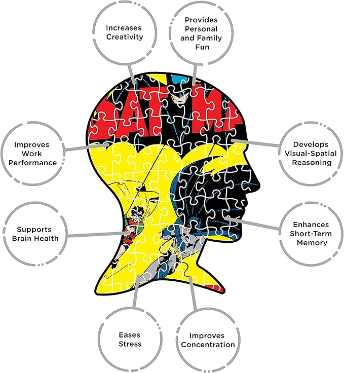 Aquarius DC Comics 3 x 500 Piece Jigsaw Puzzle Set with Bonus Poster – Superhero Puzzle Pack for Adults, Kids & Families | Superman, Batman & Wonder Woman