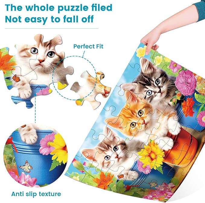 6 Packs 36 Pieces Large Puzzles for Seniors,Dementia Puzzles for Elderly Adults,Jigsaw Puzzles for Adults Seniors with Alzheimer's Dementia with 6 Storage Bags(Animals