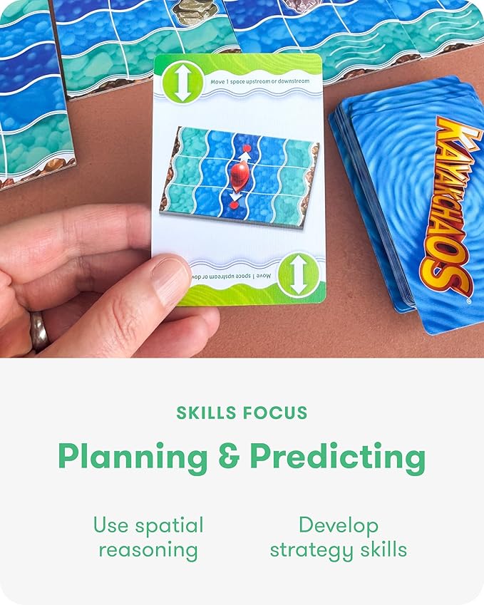 SimplyFun Kayak Chaos - Family Strategy Board Games - 2-4 Players, Ages 8 & Up - Planning & Predicting Skills - Fun River Adventure Game