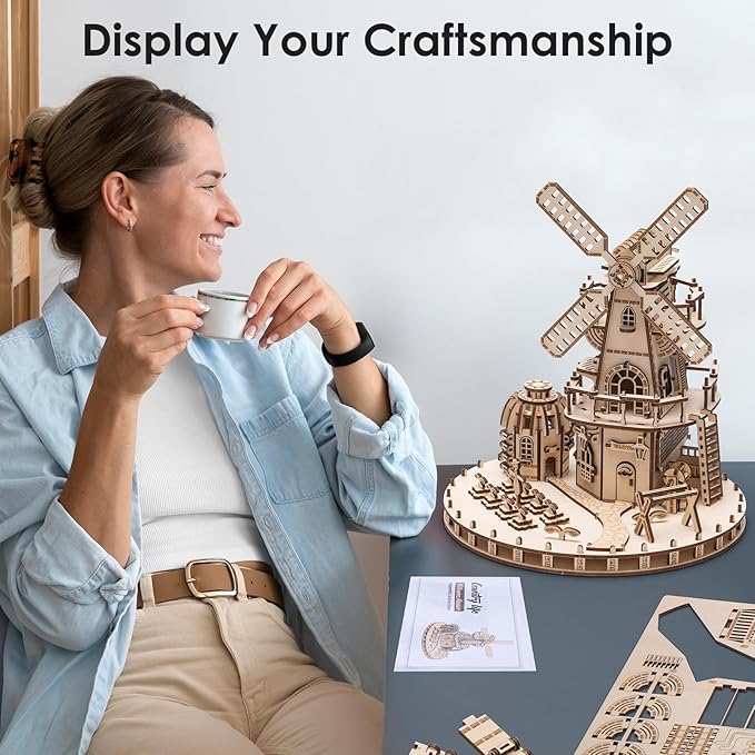 3D Wooden Puzzles for Adults, Wood Crafts Model Building Kits Toys, Brain Teaser Wooden Puzzles Gifts for Adults & Teen (Williams Manor)