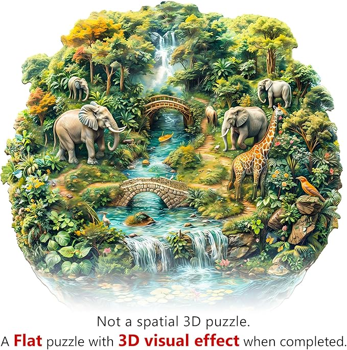 Wooden Puzzles for Adults - Spherical Forest Wood Puzzles Adult - Unique Animal Shape Wooden Jigsaw Puzzles for Adults - Birthday Gifts for Puzzle Lovers, Family (11.4 * 11.3in)