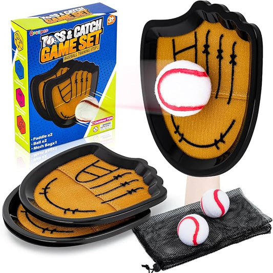 Toss and Catch Outdoor Indoor Games for Kids Beach Yard Pool Sand Lawn Toys 4 5 6 7 8 9 10 11 12 Year Old Boys Girls Birthday Gifts 2 Paddles 2 Balls