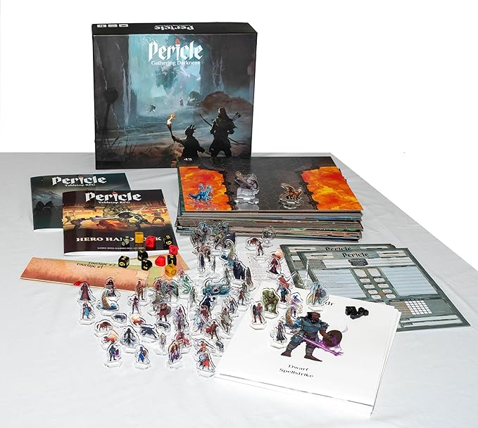 Gathering Darkness (Core Game) Tabletop Roleplaying App-Assisted Game Master, Open Hero Creation System with 100+ Hours of Adventure, 1 to 4 Players, for Ages 13 and Up