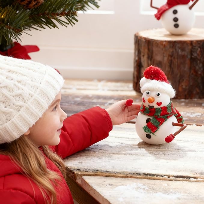 JOYIN Christmas Build a Snowman Craft Kit, 12 Pack Modeling Clay DIY Make a Snowman Kit for Christmas Arts and Craft Activities, Xmas Gift Stocking Stuffers for Kids, School Funny Toy Party Favor