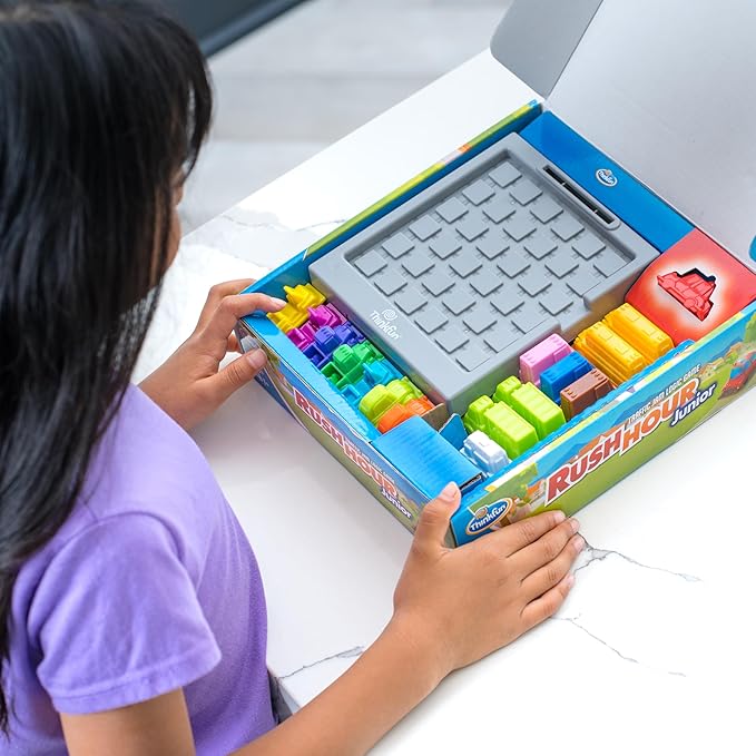 ThinkFun Rush Hour Junior - Classic Traffic Jam Logic Game - New Look for 2024 - STEM Toy for Kids - Engaging Puzzles for Ages 5 and Up - Junior Edition - MESH Accredited