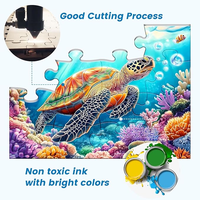 6 Packs 16 Large Piece Puzzle for Seniors Puzzle Dementia Alzheimer's Products Activities for Seniors Elderly Adult Dog Cat Turtle Easy Jigsaw Puzzle Alzheimers Memory Games with 6 Storage Bags