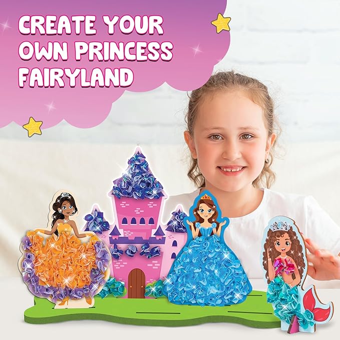 Smartivity Poke ‘n’ Create Princess Wonderland DIY Kit for Kids 4 to 10 Years, Creative Birthday Gift for Girls & Boys Age 4-5-6-7-8-9-10, DIY Art & Craft Activity Kit