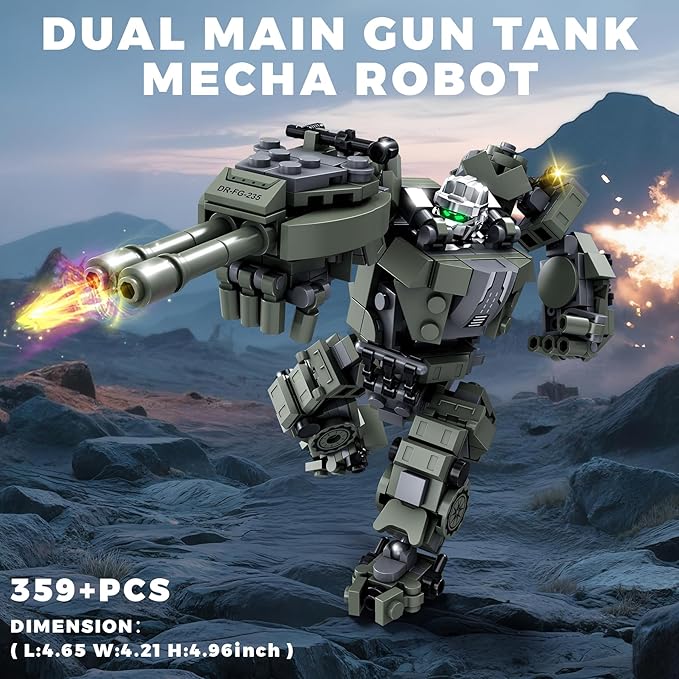 Transforming Mech Robot Building Blocks Set, 4 Kinds of Destroy Warrior City Mecha Action Figure with Weapons, Cool Creative Robots Toys Gift for Teens Boys (1448 PCS)
