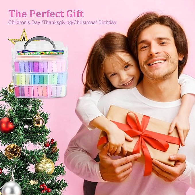 Aestd-ST Polymer Clay Kits 72Colors, Modeling Clay for Kids, Non-Stick Molding Oven Bake with 20 Sculpting Tools and 82 DIY Accessories, Craft Gift for Children and Adults.