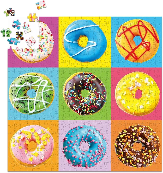 500 Pieces Jigsaw Puzzles for Adults and Teens and Kids Family Happy Gift Colorful Popsicles (T-Doughnuts)