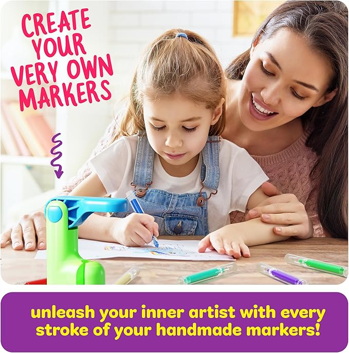 Dan&Darci Marker Making Kit for Kids - Arts and Crafts for Kids Ages 6 7 8 9 10 11 12 Year Old - Crafts for Girls 8-12 - Girl Birthday Gift - Summer Activities - Craft Gifts Toys Age 6-8, 8-12