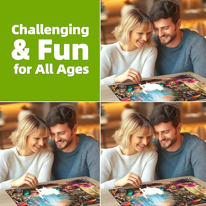 Blueforest 1000 Piece Jigsaw Puzzle for Adults - Whimsical Forest Living Room Magical Puzzle, Challenging Adult Puzzles with Vivid Art, Finished Size 27.5"x19.7"