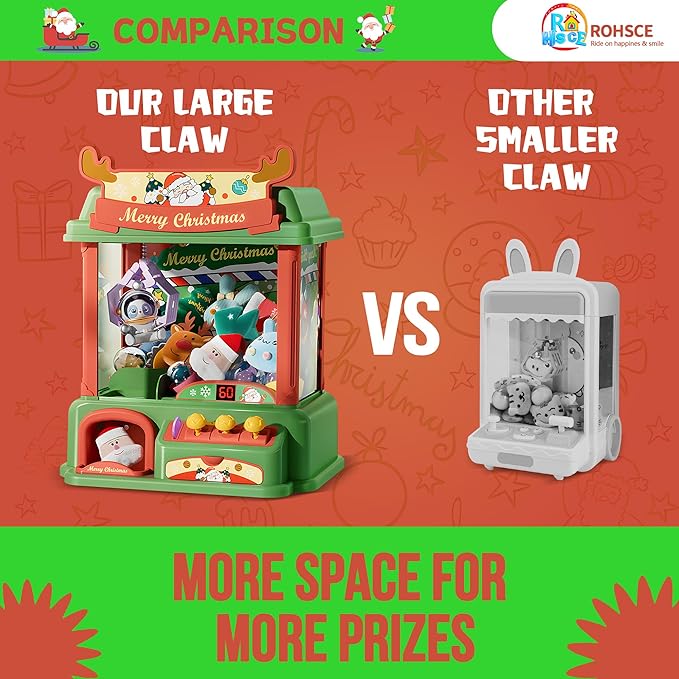 Claw Machine for Kids, Mini Vending Machines Arcade Claw Game Prizes Toy, Indoor Electronic Cool Fun Toys for Girls Birthday Gifts for 6 7 9 10 12 Years Old