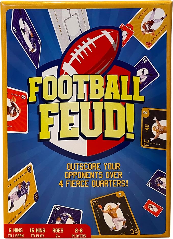 Fast, Fun Football Card Game for Families, Games Nights, Vacations & Tailgates | Enjoyed by Kids, Teens and Adults | Great Football Gift, Birthday Present, Stocking Filler