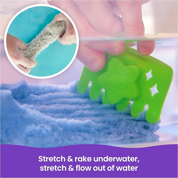 Kinetic Sand, Splash Starter Case with 6oz Color-Change Play Sand, 3 Tools & Molds, Reusable Storage, Sensory Toys for Kids Ages 3 and up