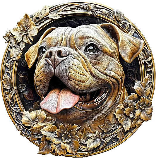Wooden Jigsaw Puzzles, Metal French Bulldog Wooden Puzzles for Adults with Unique Shape, Adult Jigsaw Puzzle, Birthday Gifts for Adults, 13.4"x13.2" -295pcs