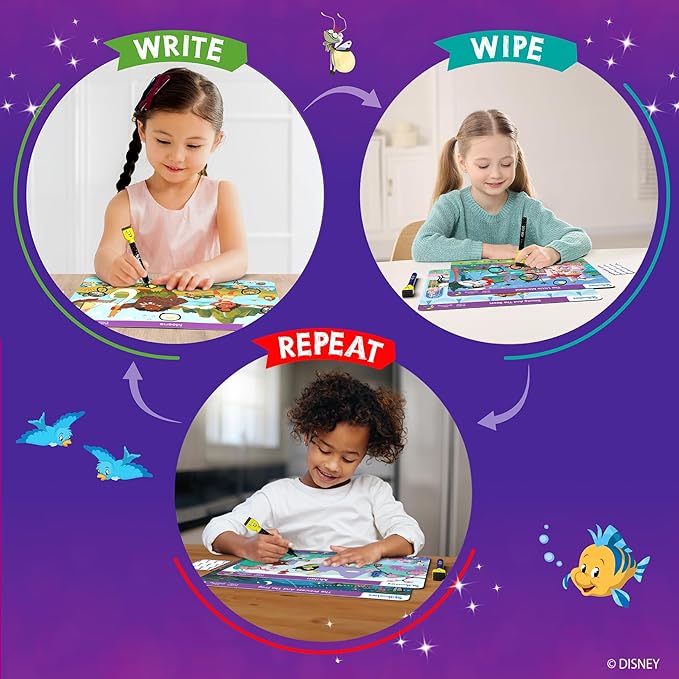 Skillmatics Search and Find Disney Princess Educational Game - Reusable Preschool Learning Activities, Perfect for Toddlers & Kids Who Love Toys, Art & Crafts, Gifts for Boys & Girls Ages 3, 4, 5, 6