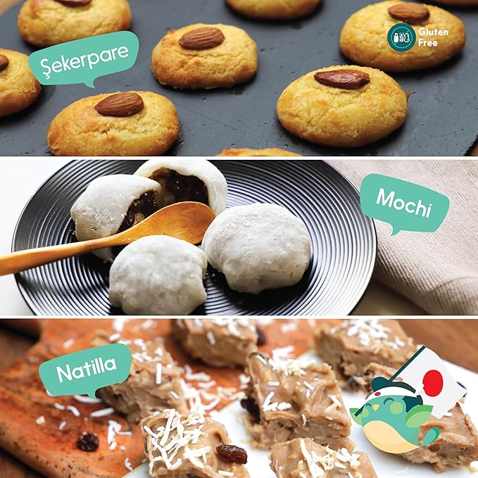 eat2explore Kids Real Dessert Baking Kit for Families | Includes 3 Recipe Cards from Japan, Turkey and Columbia with Key Ingredients, Baking Tools, Fun Kids Explorer Guide | Explore World