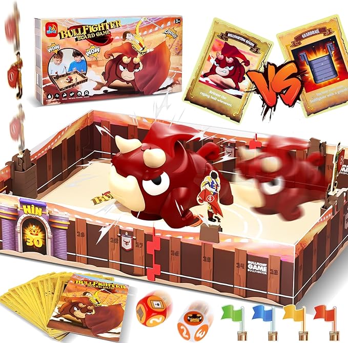 Matador Bullfighting Board Game – Fun Family Game for Kids Ages 6-12, Interactive Strategy Game for 2-4 Players, Perfect for Family Game Night, Parties, Travel
