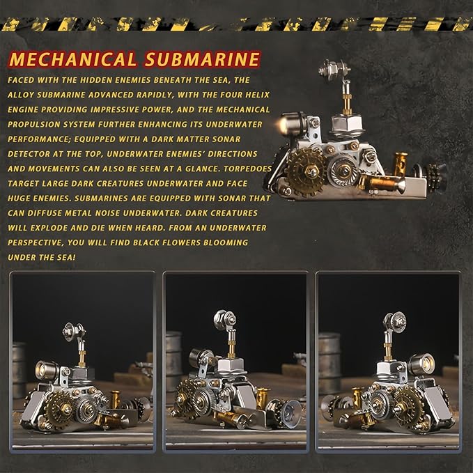 3D Metal Puzzles for Adults，3D Puzzle Metal Model Kit，3D Mechanical Model，Brain Teaser Puzzles DIY Assembling for Stress Relief for Teenagers and Adults
